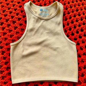 Tan Cropped Tank